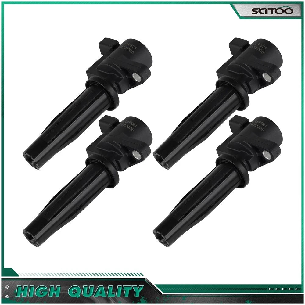 Set of 4 Ignition Coils for Ford Fusion (2010–2020), Mercury Mariner (2009–2011) 2.5L