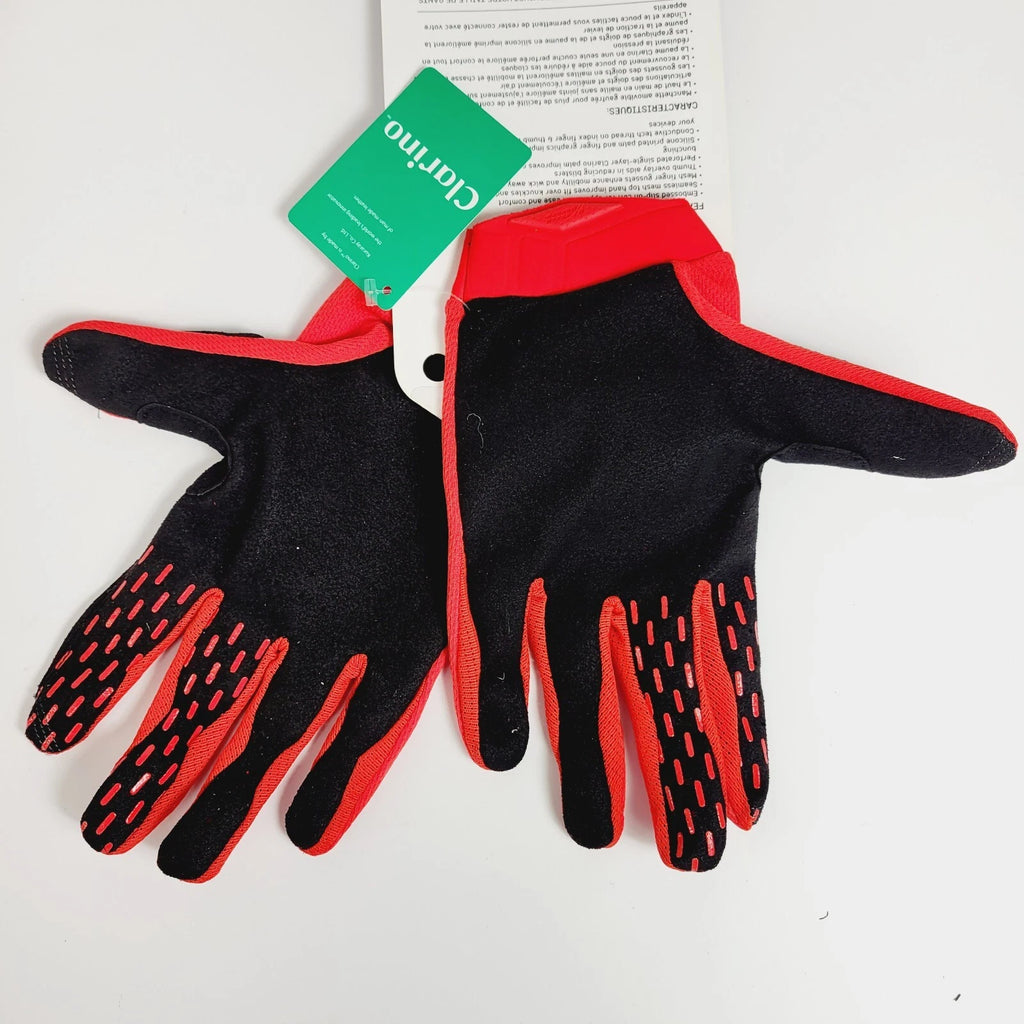iTrack Bike Gloves for MTB DH MX Mountain Bike (Size XL, Red)