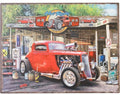 Metal Tin Sign for Hot Rod Custom Garage (Vintage Red Car)