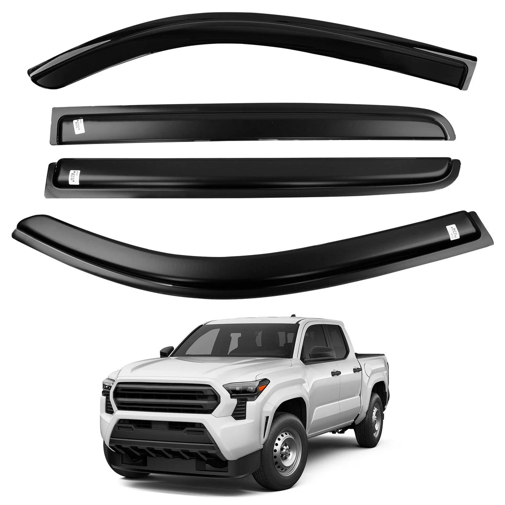 4X Side Window Rain Guards for Toyota Tacoma (2024–2025)