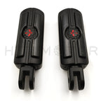 Black Gear Skull Footpegs for Harley FXBB FXBR FXBRS FXLR (2018–2023)