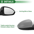 3 Pins Right Passenger Side Door Mirror for Chevrolet Cruze (2011–2016)