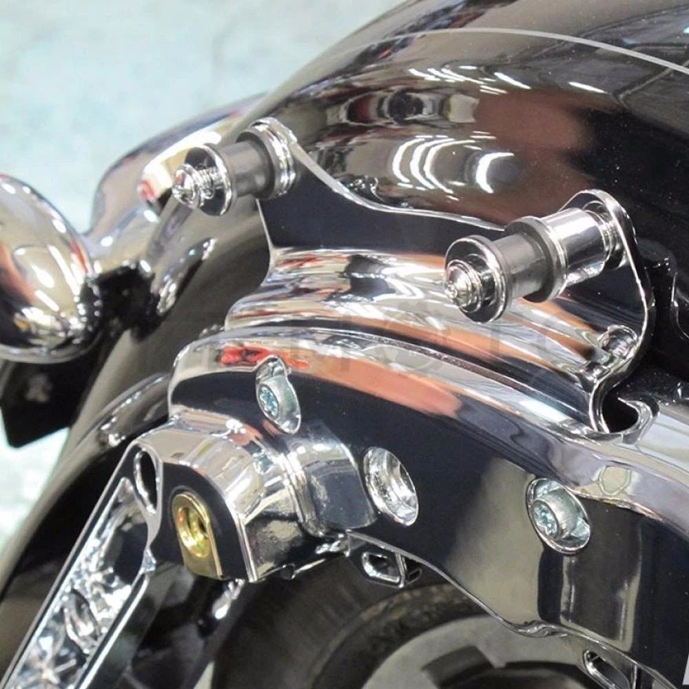 4-Point Chrome Docking Hardware Kit for Harley Touring Road King Glide (2014–2017)