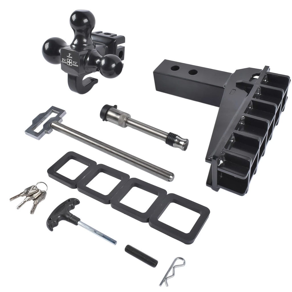 Adjustable Trailer Hitch for 2" Receiver (17000 lbs GTW)