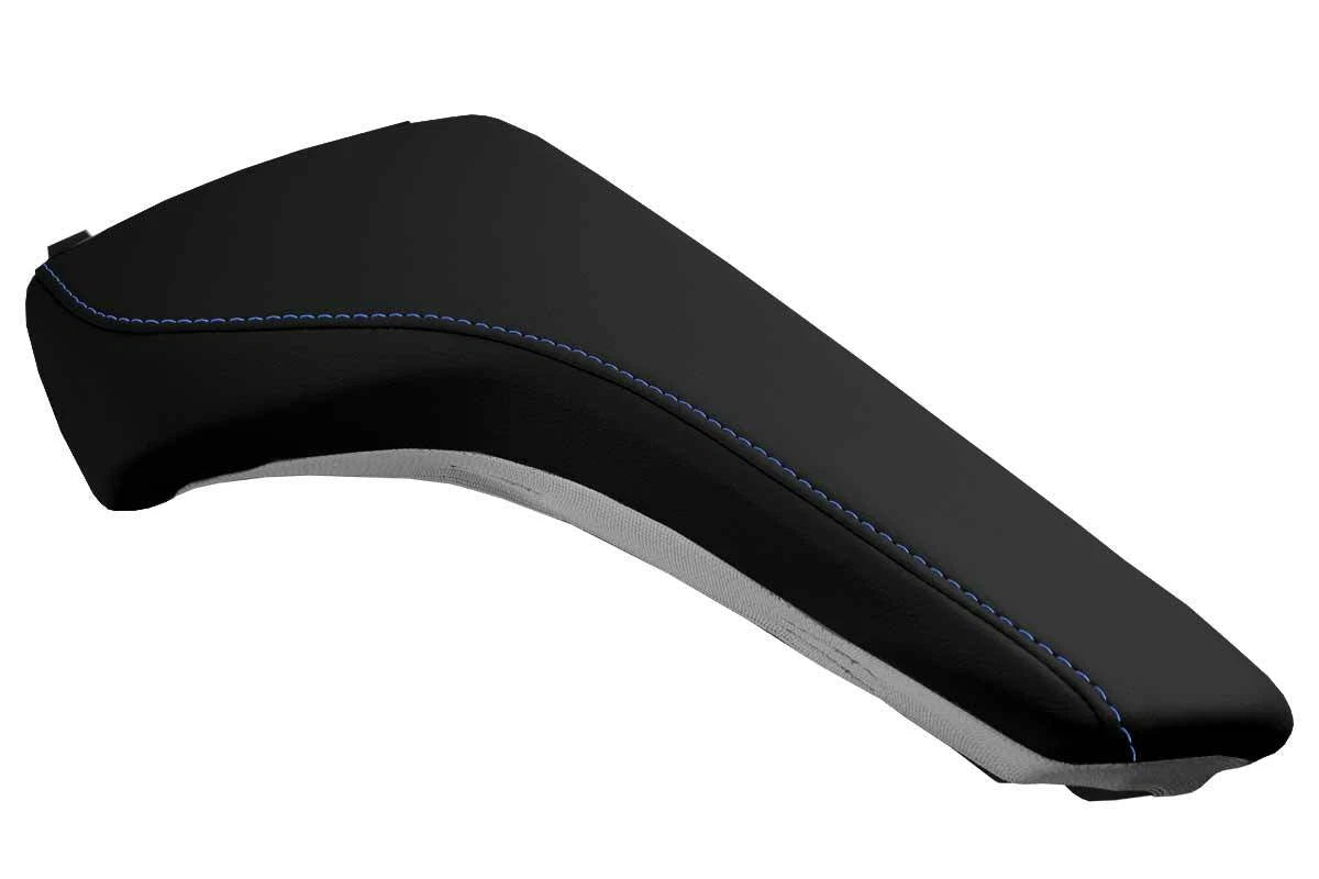 Console Lid Pull Over Cover Leather for Chevrolet Camaro (2016–2020) Blue Stitch