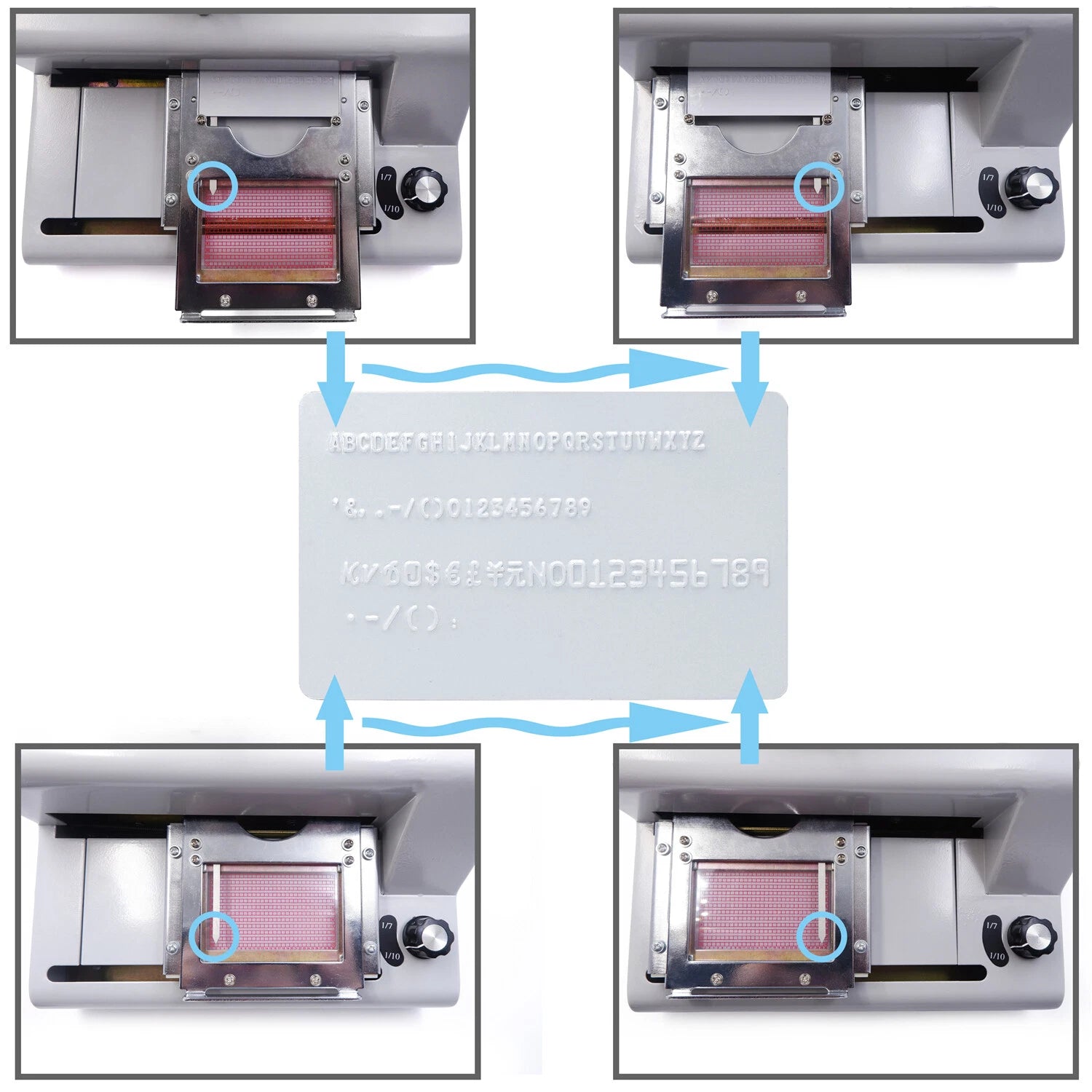 2X Manual Stamping Machine Card Embosser Printer for PVC ID Cards