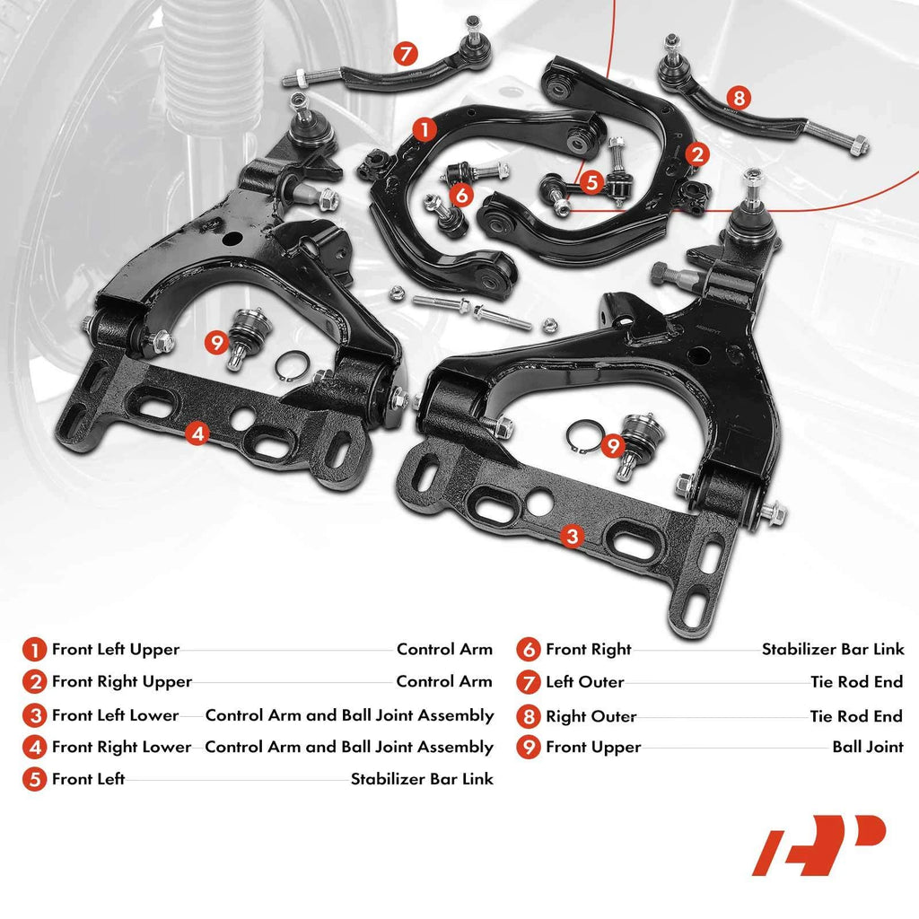 10x Control Arm with Ball Joints for Chevy GMC Envoy (2002-2009)