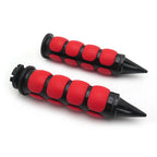 7/8" Handlebar Grips for ATV KTM Dirtbike Sportbike (Black Red)