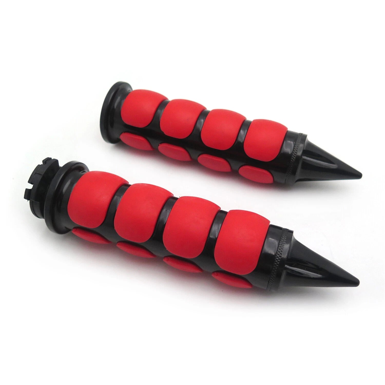 7/8" Handlebar Grips for ATV KTM Dirtbike Sportbike (Black Red)