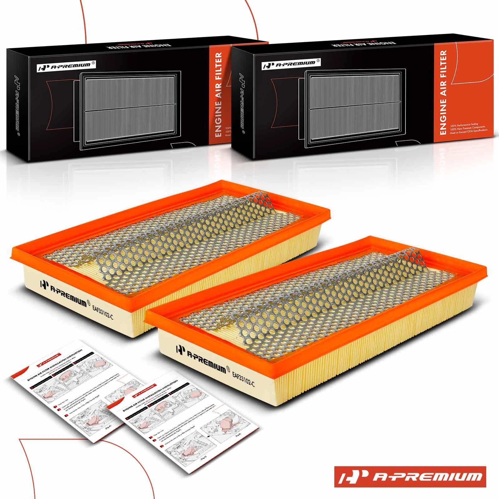 2X Engine Air Filter for Mercedes-Benz 400E, 500E, S420 (1994–1999)