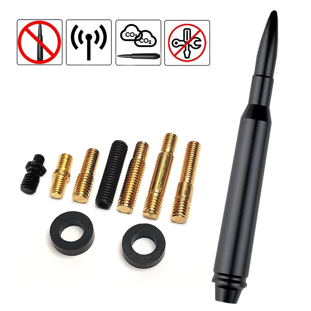 Short Bullet Antenna Mast for Jeep Wrangler TJ JK (1997–2021)