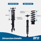 Coilovers Struts for Challenger Charger (2011–2022) Adj Height Shocks Spring Kit