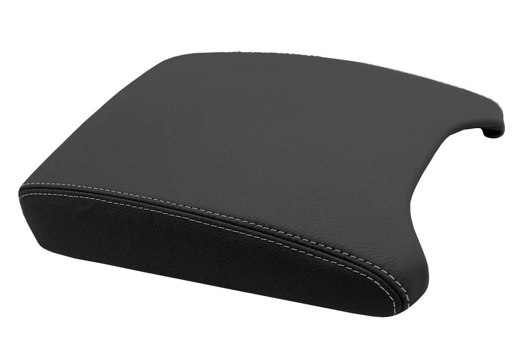 Leather Console Lid Armrest Cover for BMW X5 E53 (2000–2006) Gray Stitch