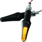 BikeMaster Dagger Turn Signals for Motorcycles (2010–2023) Amber LED Smoke Lens