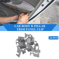 10 Pcs B-Pillar Trim Panel Clip for Volkswagen Beetle (1998–2019) Silver Tone