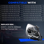 Halogen Chrome Headlight Assembly for Chevy Equinox (2016–2017)