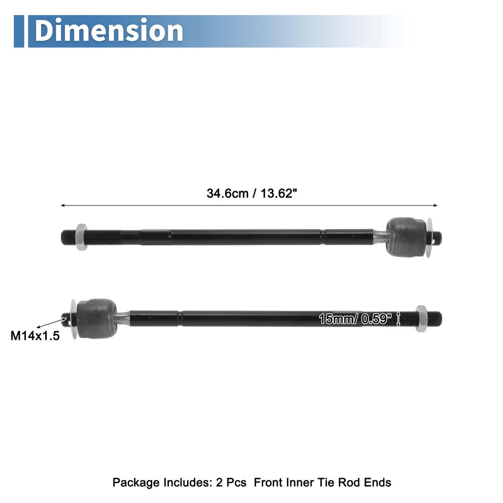 2X Front Inner Tie Rod End Links for Toyota Camry (1992–2001) No.EV301