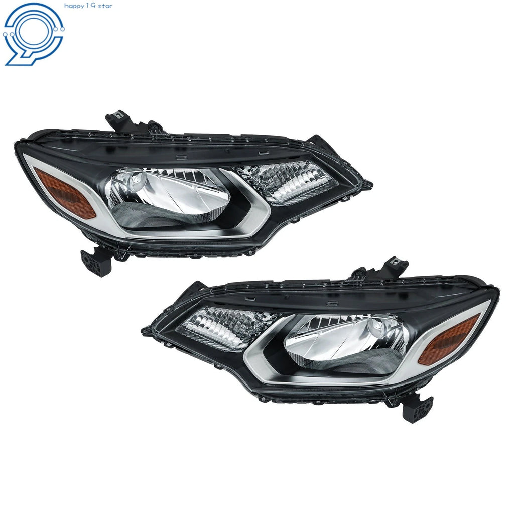Halogen H4 Type Headlights Chrome Pair for Honda Fit (2015–2017)