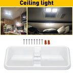12V LED Ceiling Light for RV Trailer Camper (Double Dome)