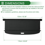 Retractable Cargo Cover for Dodge Durango (2011–2025) Carbon Fiber Black