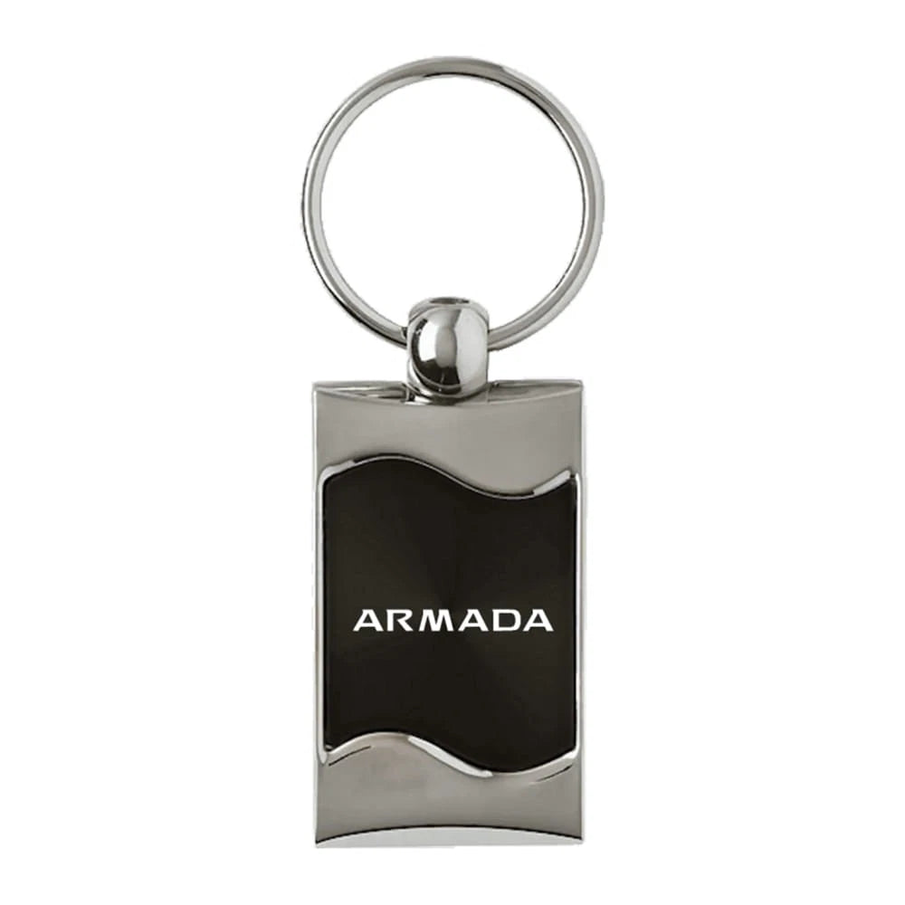 Black Rectangular Wave Keychain - Officially Licensed for Nissan Armada