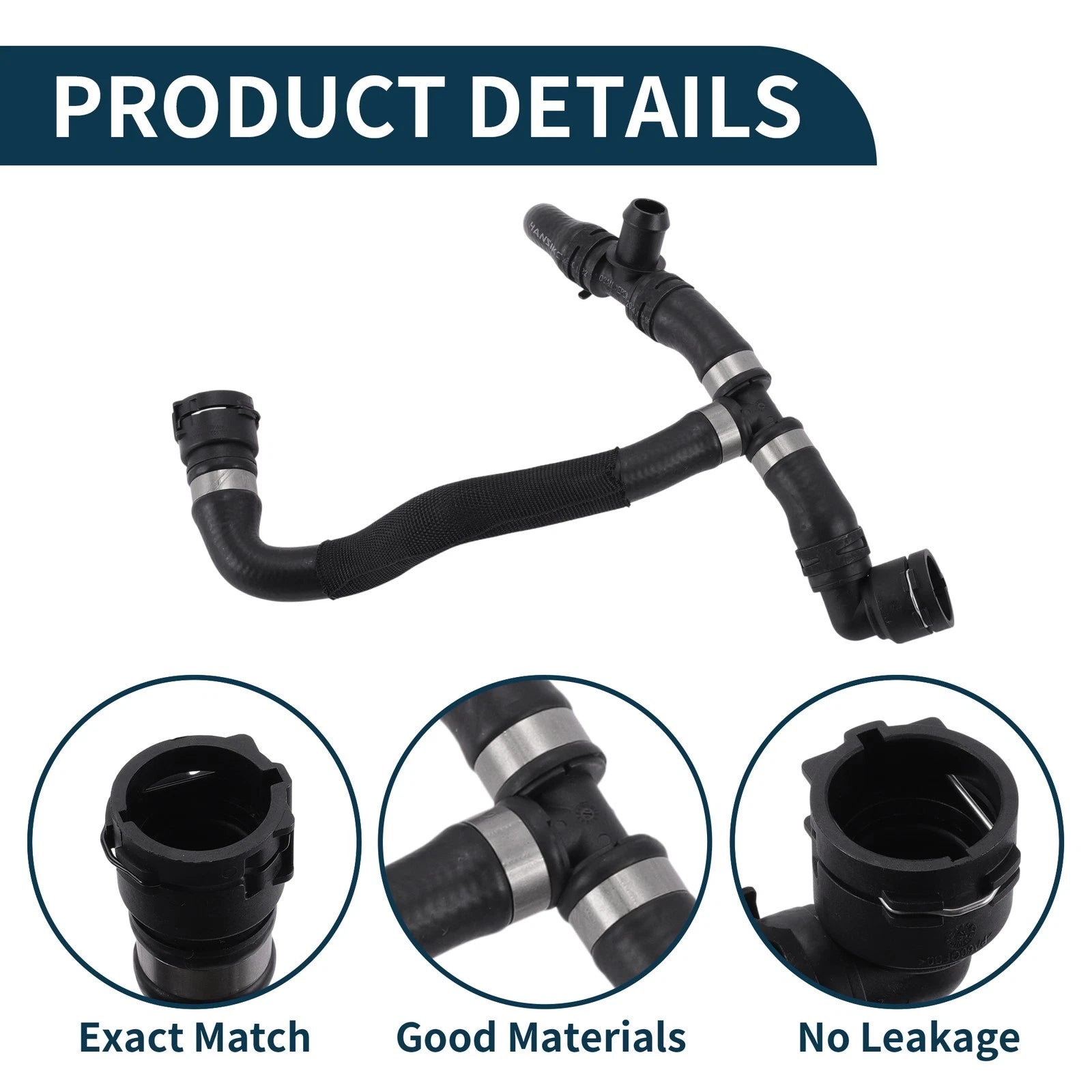 Radiator Hose for Audi A6 C7 2.0 T (2016) No. 4G0122109AG Rubber