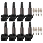 8pcs Ignition Coil Pack Spark Plugs for BMW 645Ci 745i X5 (2004–2006)