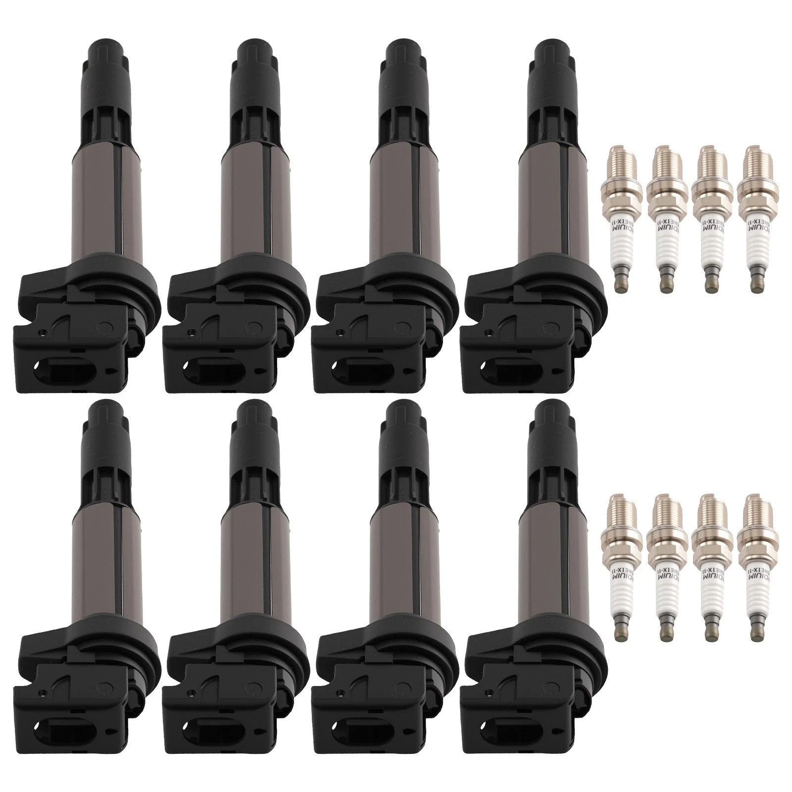 8pcs Ignition Coil Pack Spark Plugs for BMW 645Ci 745i X5 (2004–2006)