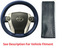 Leather Steering Wheel Grip Cover Dark Blue Replacement for Chevy (2007–2024)