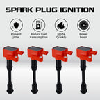 Set of 4 Ignition Coils for Ford Escape Fiesta Fusion Transit Connect (1.6L) UF674