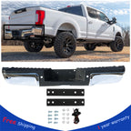Rear Chrome Step Bumper with Sensor Holes for Ford F250 F350 (2008–2016)