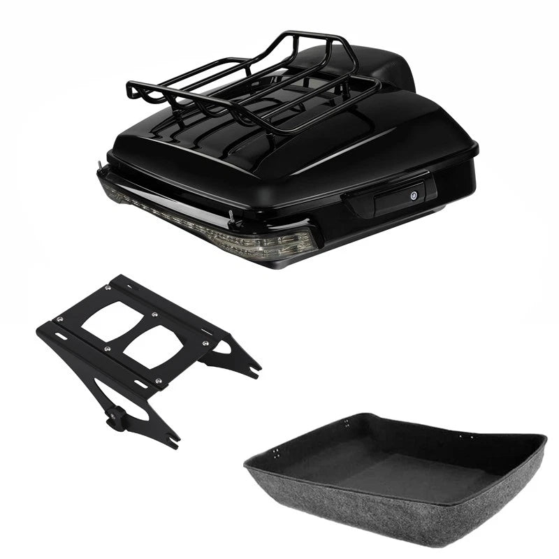 Chopped Trunk Backrest Rack Lamp Mount for Harley Street Road Glide (2014–2026)