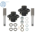 2X Straight Square Shaft Spindle & 4 on 4" Trailer Hub Bearing Assembly