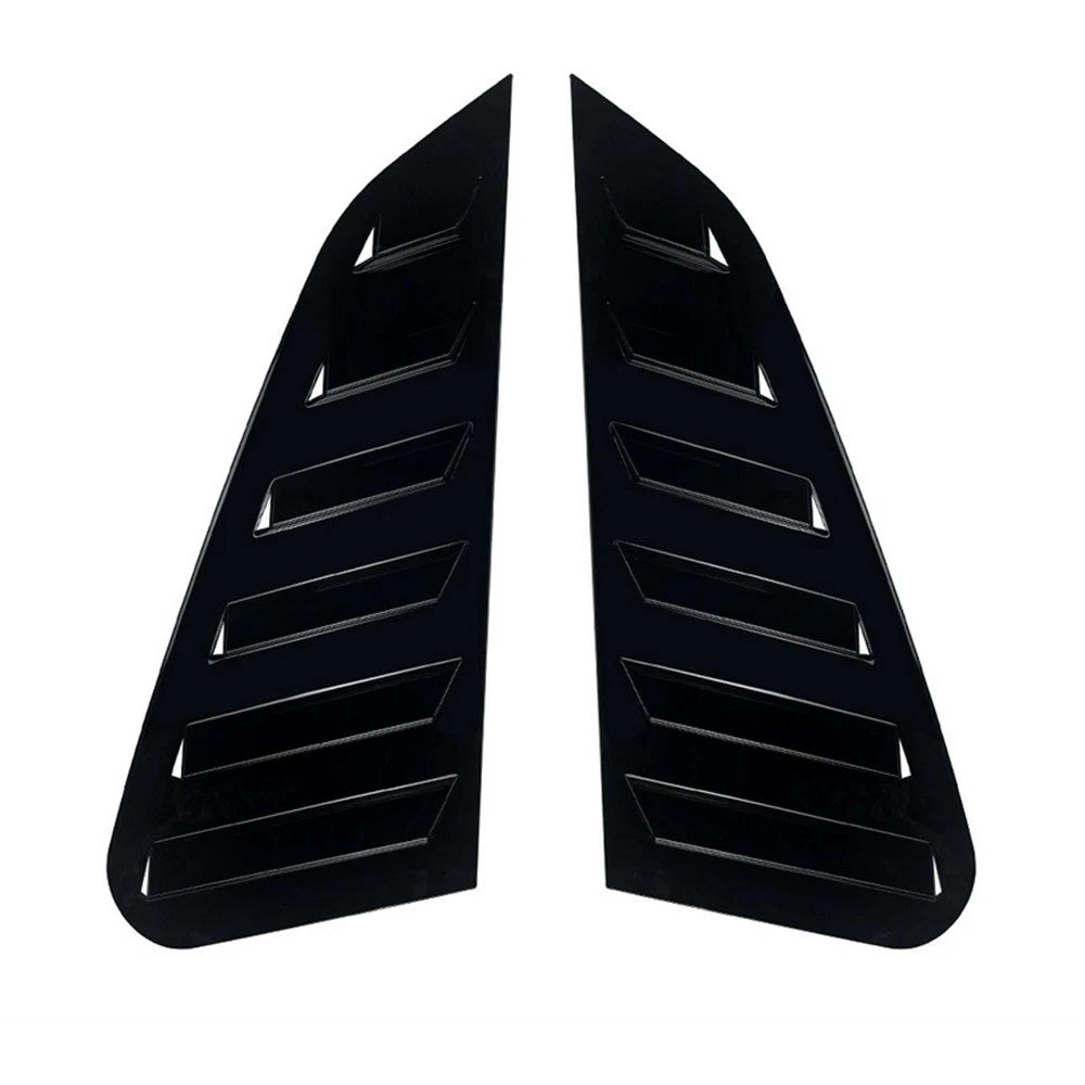 2X Gloss Black Rear Window Louvers for Subaru Impreza WRX (2011–2014)
