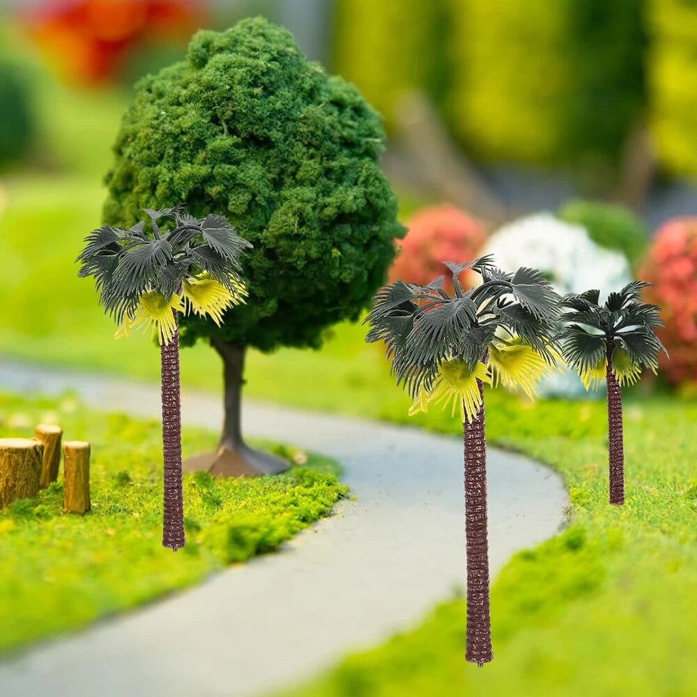 20pcs Miniature Coconut Palm Trees for Park Dioramas