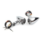 LED Red/Amber Brake Blinker Turn Signal Tail Light for Harley Motorcycle (Chrome)
