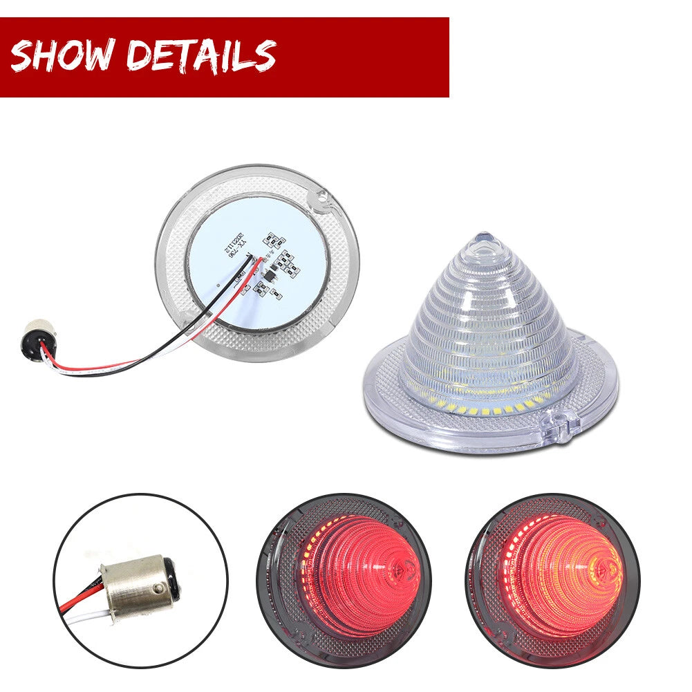 LED Red Tail Brake Light Clear Lens for Chevy Impala Bel Air Nomad (1960–1961)