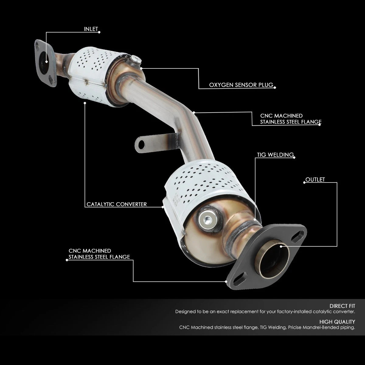 Catalytic Converter Exhaust Pipe for Subaru Forester Legacy 2.5L (1999–2005)