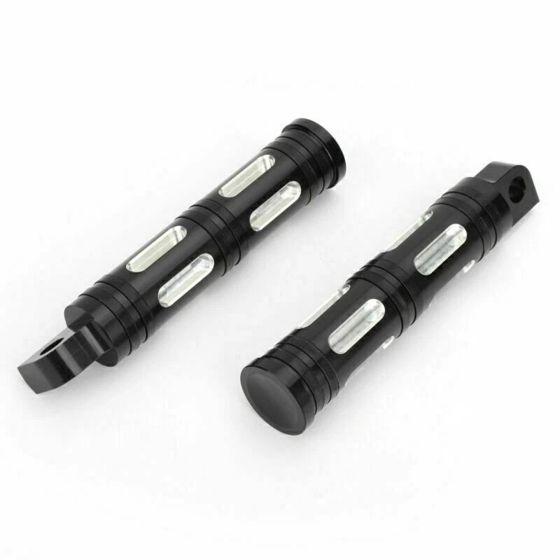 CNC Cut Black Foot Pegs for Chopper Touring Sportster (CN #3)