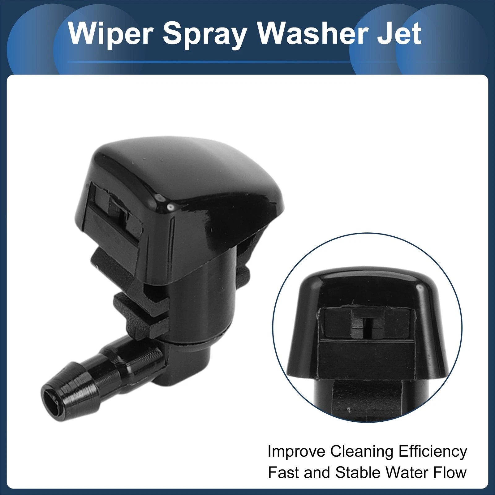 Windshield Washer Nozzle Set with Jet Hose Connector for Ford Edge (2007–2011)