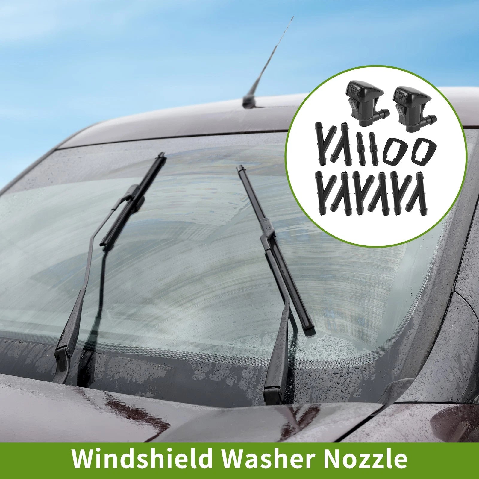 Windshield Washer Nozzle w/ Hose Connector for GMC (No. 15247800)