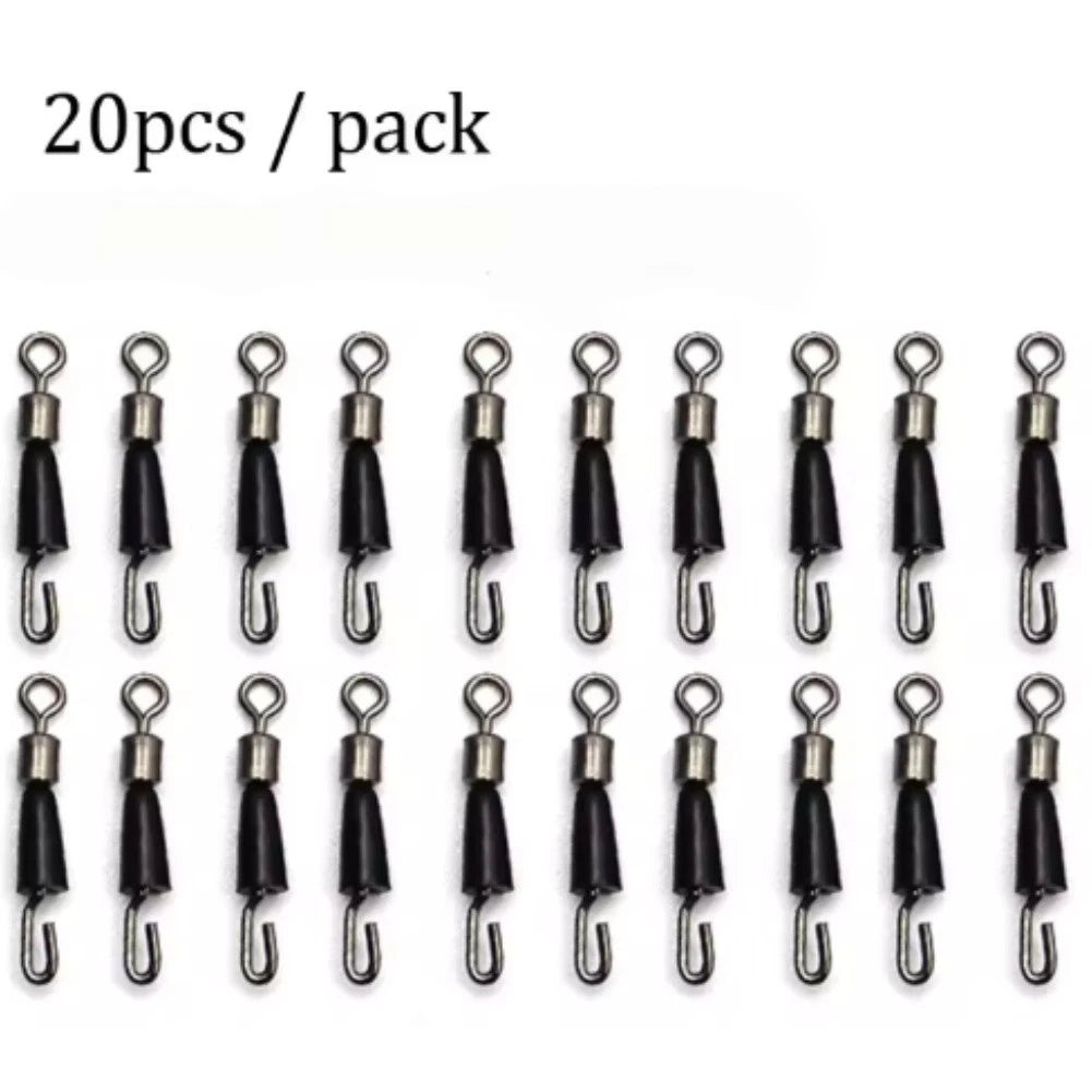 20-Piece Quick Change Bait Ring Tackle Connectors for Carp Fishing Lines