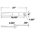 Rotary Cutter CCW Blade for Bush Hog Models 13168, 3168 (78497BH)