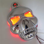 LED Skull Horn Cover for Harley Davidson Cowbell Horns (1992–2020)