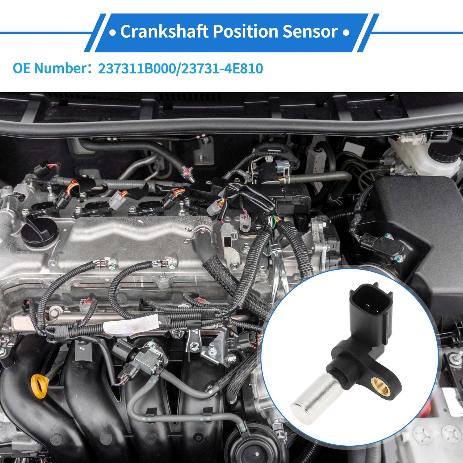 Crankshaft Position Sensor for Nissan 240SX 2.4 (1994–1997) No. 23731-1B000