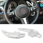 Silver Steering Wheel Shift Paddle Extension for BMW 3 5 Series (2012-2019)