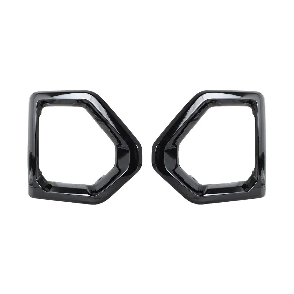 Set of 2 Black Fog Light Outer Bezel Covers for GMC Sierra Denali (2019–2021)