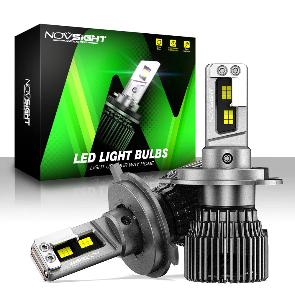 H4 9003 HB2 LED Headlight Bulbs Kit for NOVSIGHT (6500K, 22000LM)