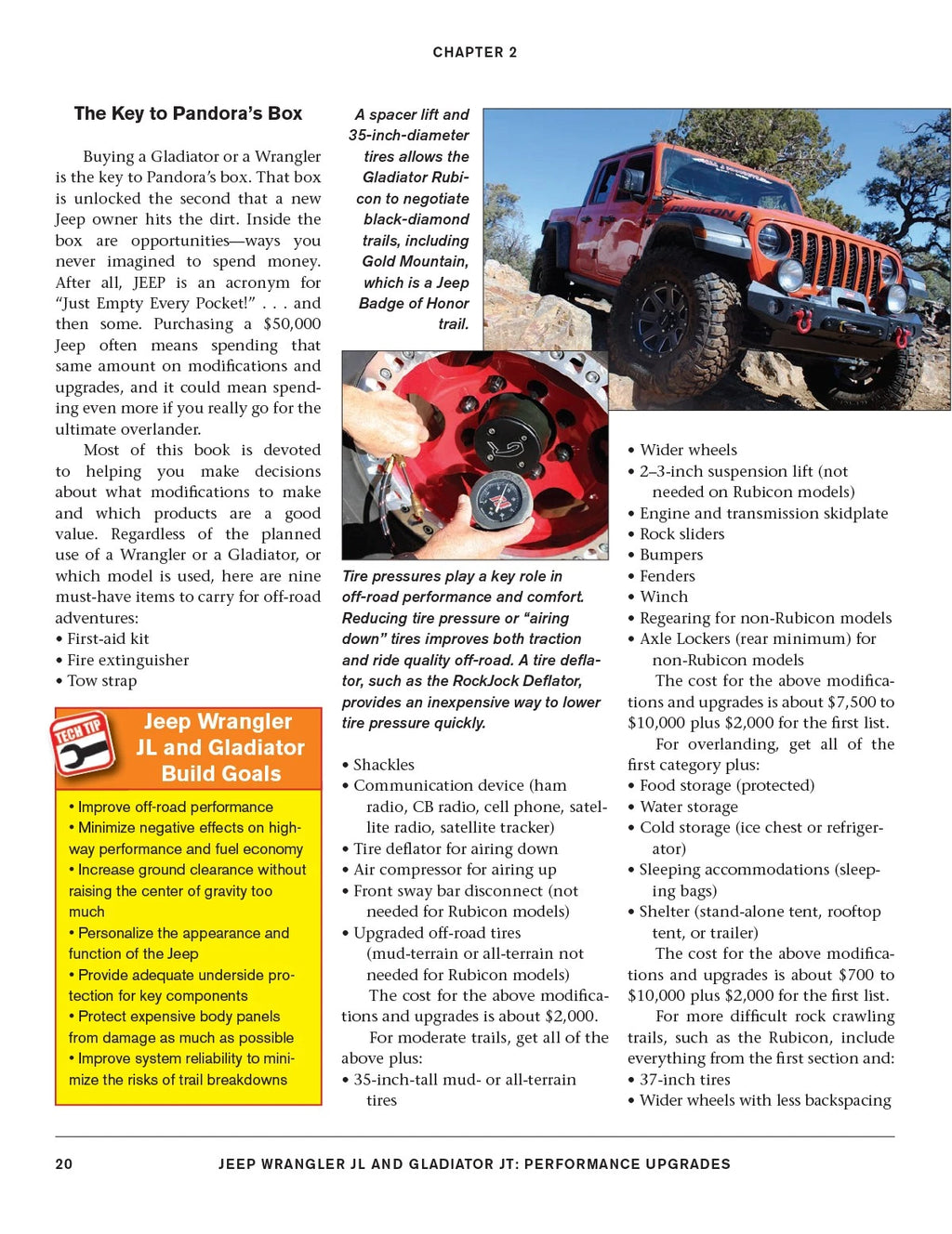Performance Modifications Book for Jeep Wrangler JL & Gladiator JT (2018-2023)