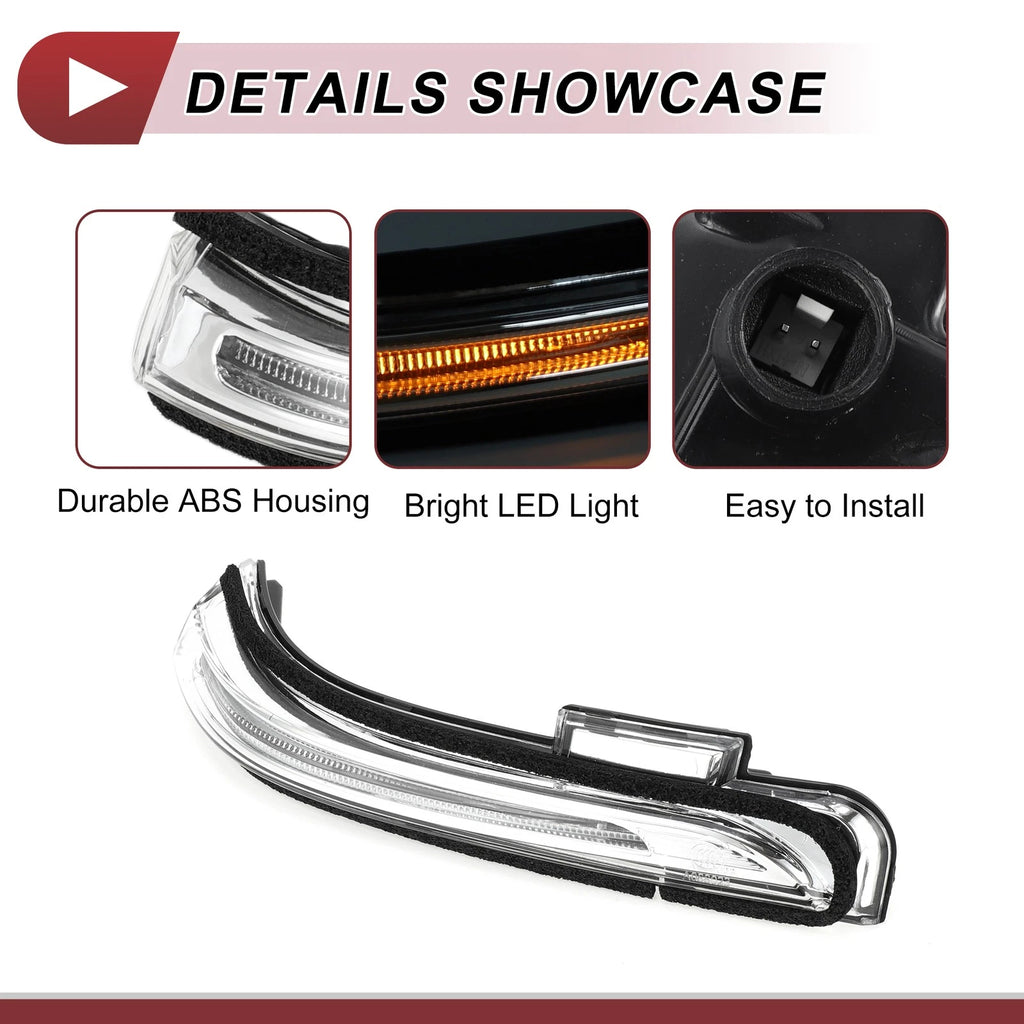 Mirror Turn Signal Light for Hyundai Creta IX25 (2015–2020) No. 87623C9000 Right Black Clear